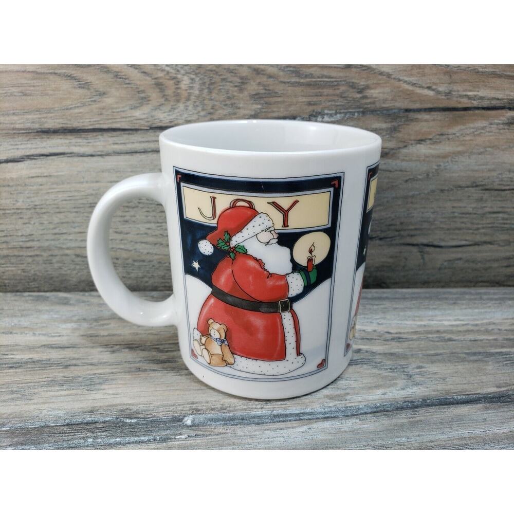 Houston Foods 1991 Ceramic Joy Christmas Coffee Mug